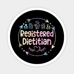 Registered Dietitian cute floral watercolor Magnet